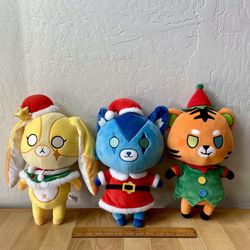 KREW District Holiday Teddy Lot Of 3 - Funneh, Draco Gold Christmas Plush Toys