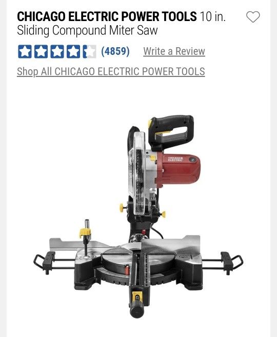 Chicago Eletric 10 In Sliding Miter Saw