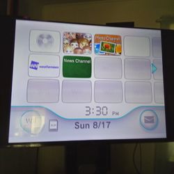 White Nintendo Wii Console With Cables One Controller And Game 