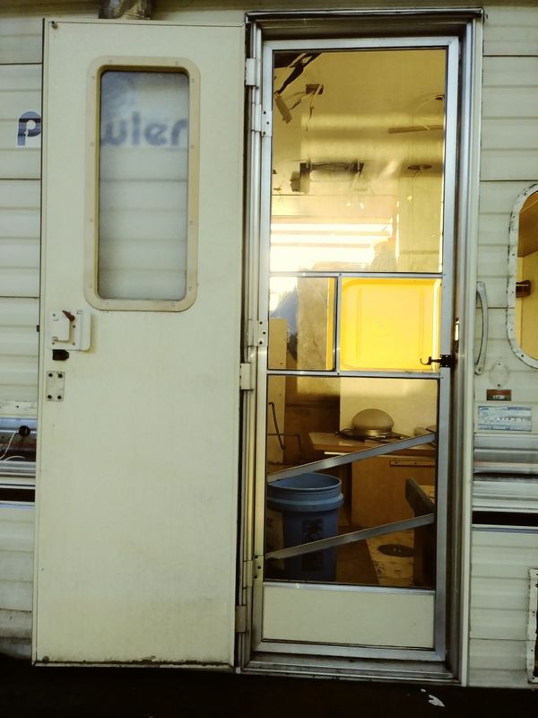 used travel trailer entry door