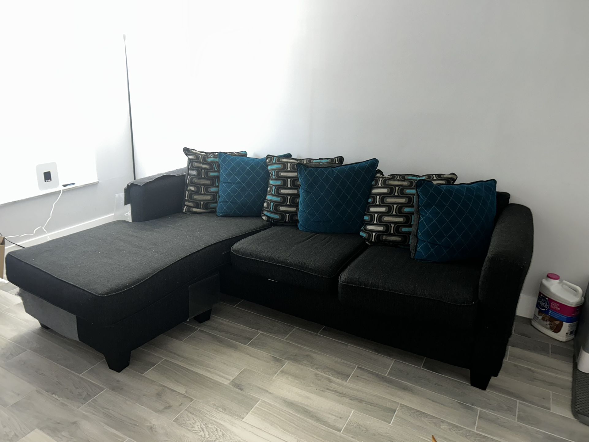 Dark Grey L Couch