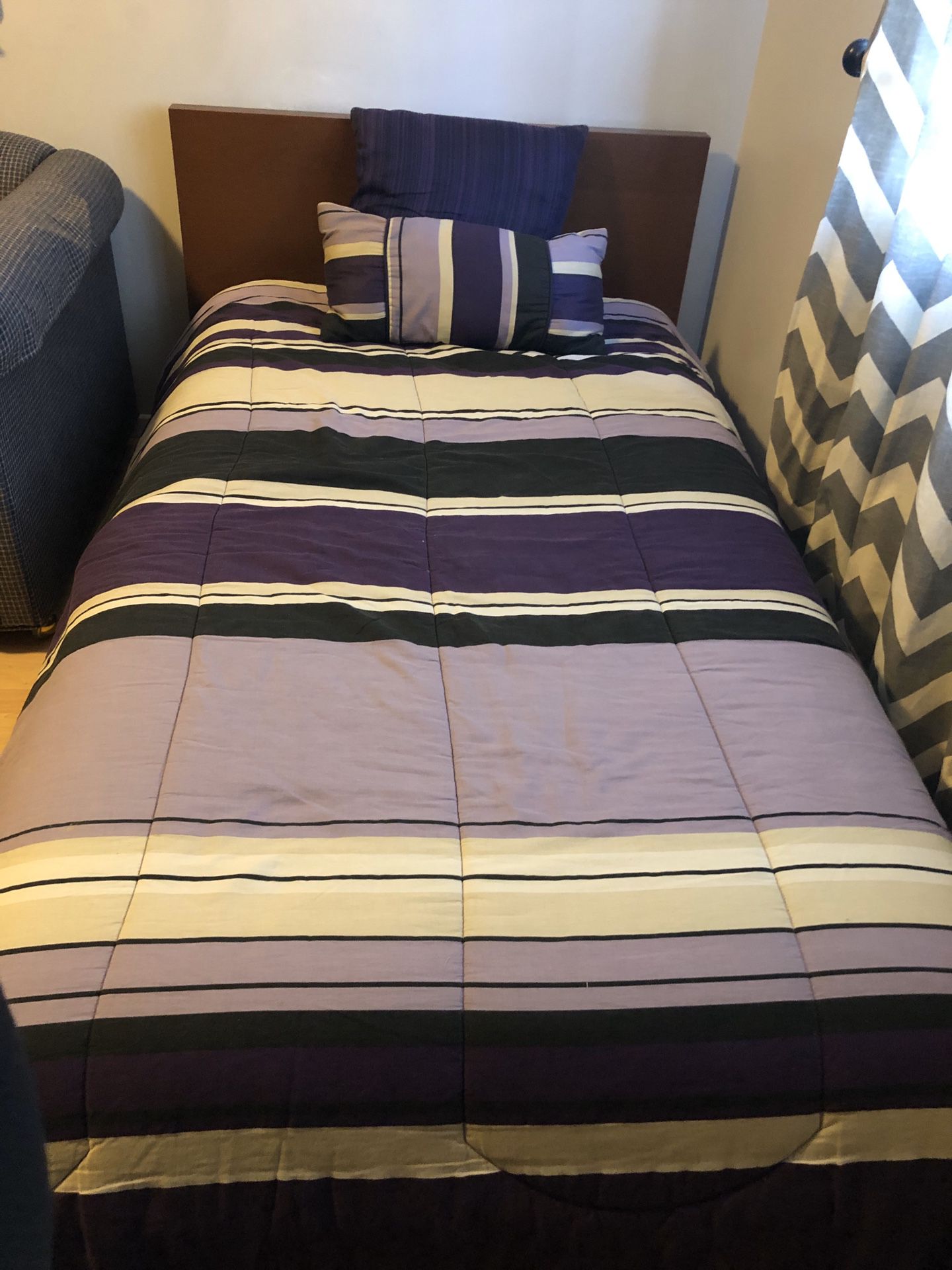 IKEA extra long twin bed +mattress
