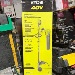 Ryobi 40V String Trimmer & Jet Fan Blower Combo Kit 