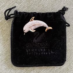 Swarovski Dolphin Brooch