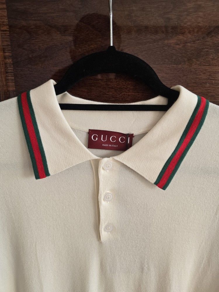 100% Authentic Gucci polo NEW Large - White