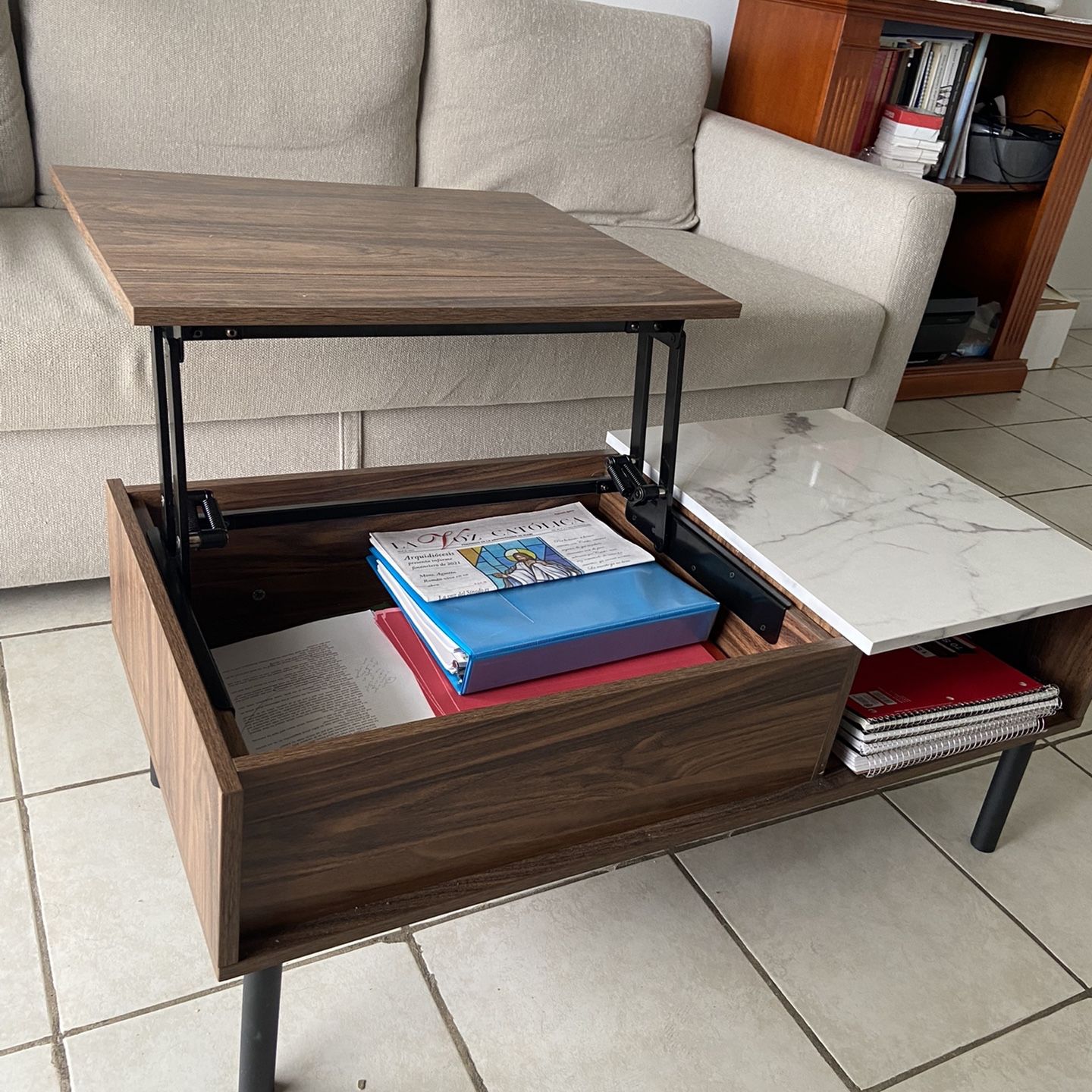 Mid-Century Pop-Up Coffee Table Modern Living Room Furniture West Elm ...