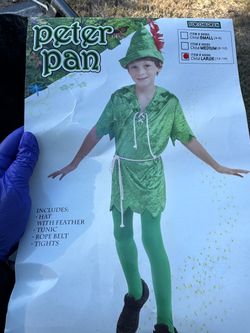 Peter Pan Kids Halloween Costume Large 12-14