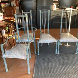 Six Metal Chairs