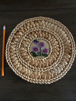 Four Vintage woven placemats/decor
