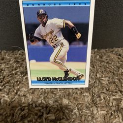 1992 Baseball Lloyd Mcclendon card