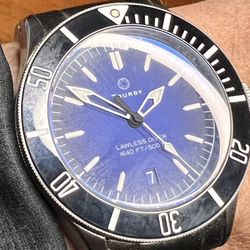 German Tourby Limited Edition Lawless Dive Watch - Brilliant Blue 42mm