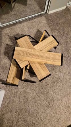 Wooden Floating Wall Shelves Set of 6