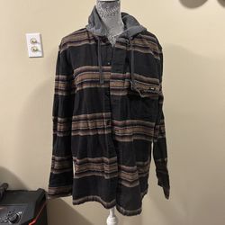 Vans Flannel Shirt Sweater Mens Size XL Striped Button Up Long Sleeve Multicolor