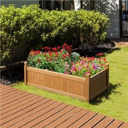 46″ L × 23.5″ W × 16″ H Wooden Raised Garden Bed 