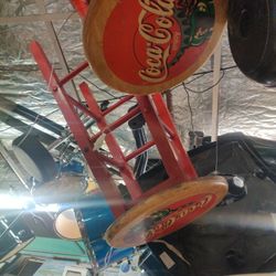Coca-Cola Metal Bar Stools 
