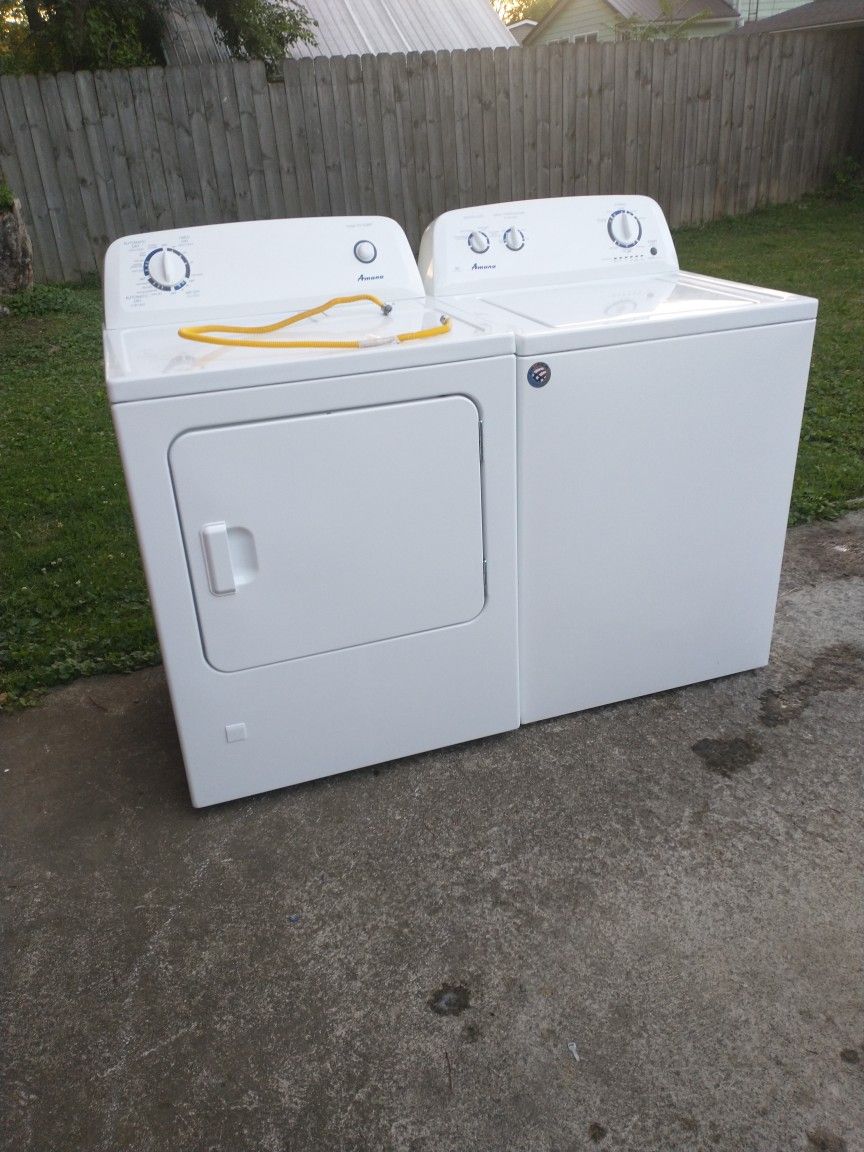 Amana washer and gas dryer.