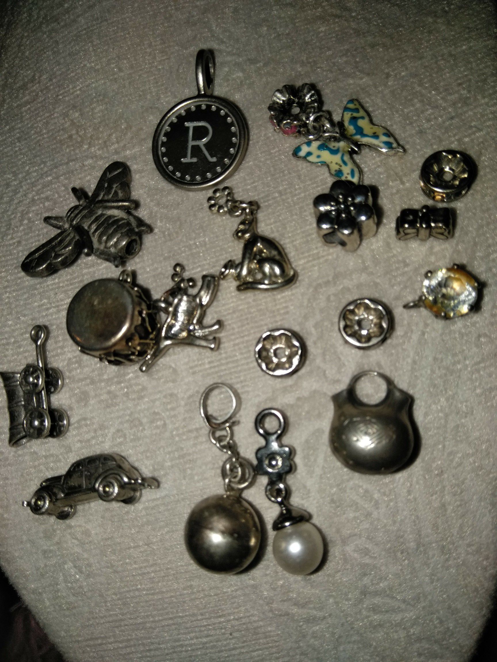 Sterling silver charms lot