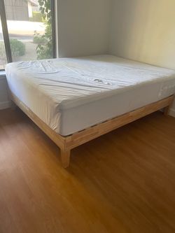 Queen Size Bed Frame with mattress