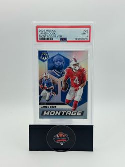 2025 Panini Mosaic - Montage James Cook #25 Silver Prizm PSA 9 pop 1