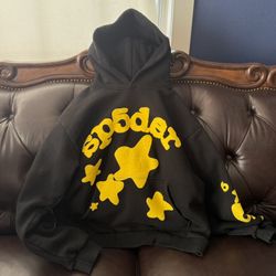 Used Sp5der Beluga Hoodie Onyx/Yellow