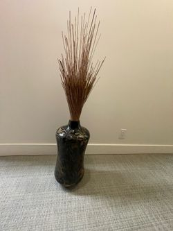 Decorative Vase with Reeds
