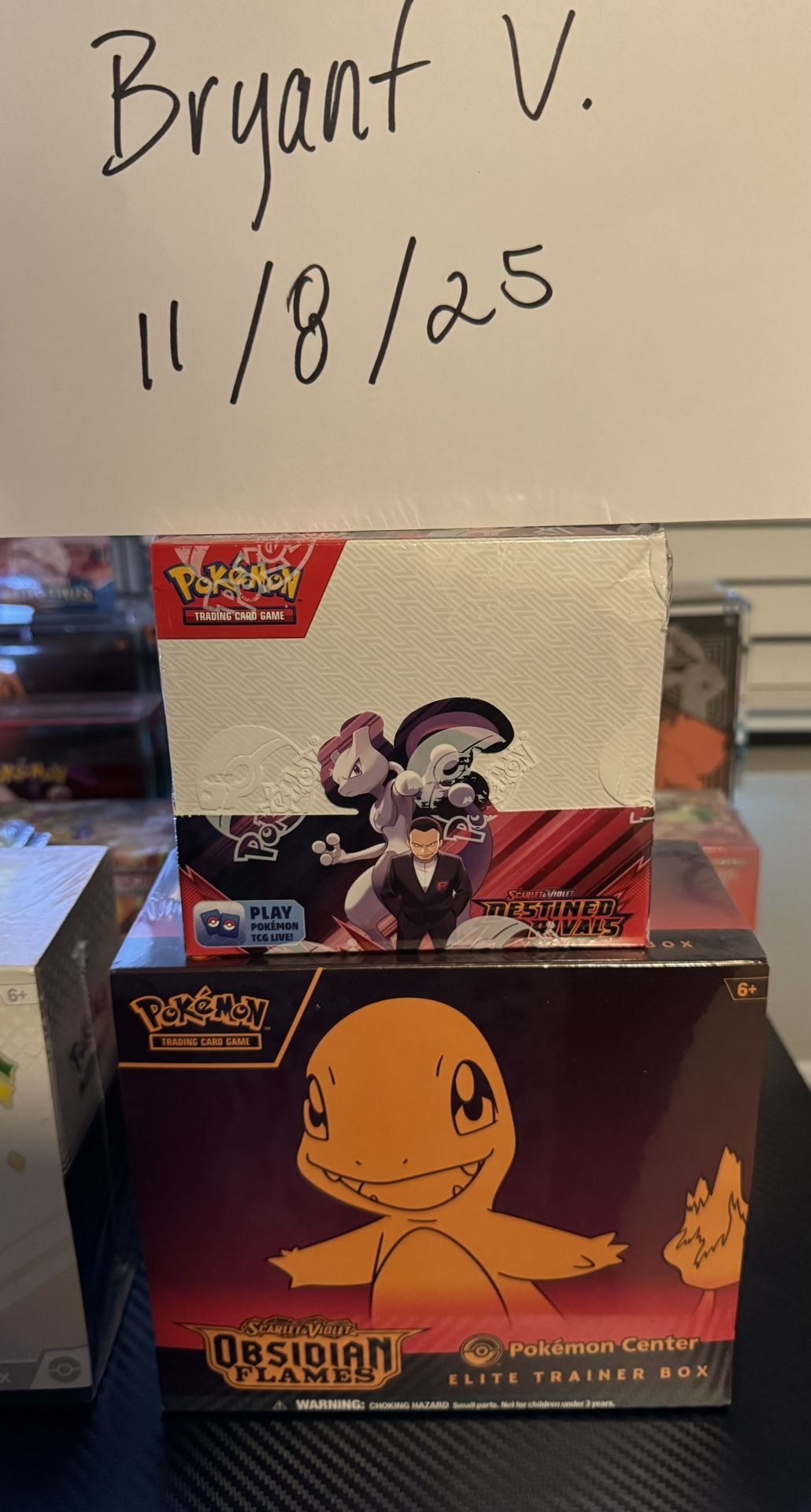 Pokemon Center Obsidian Flames ETB & Destined Rivals Booster Box