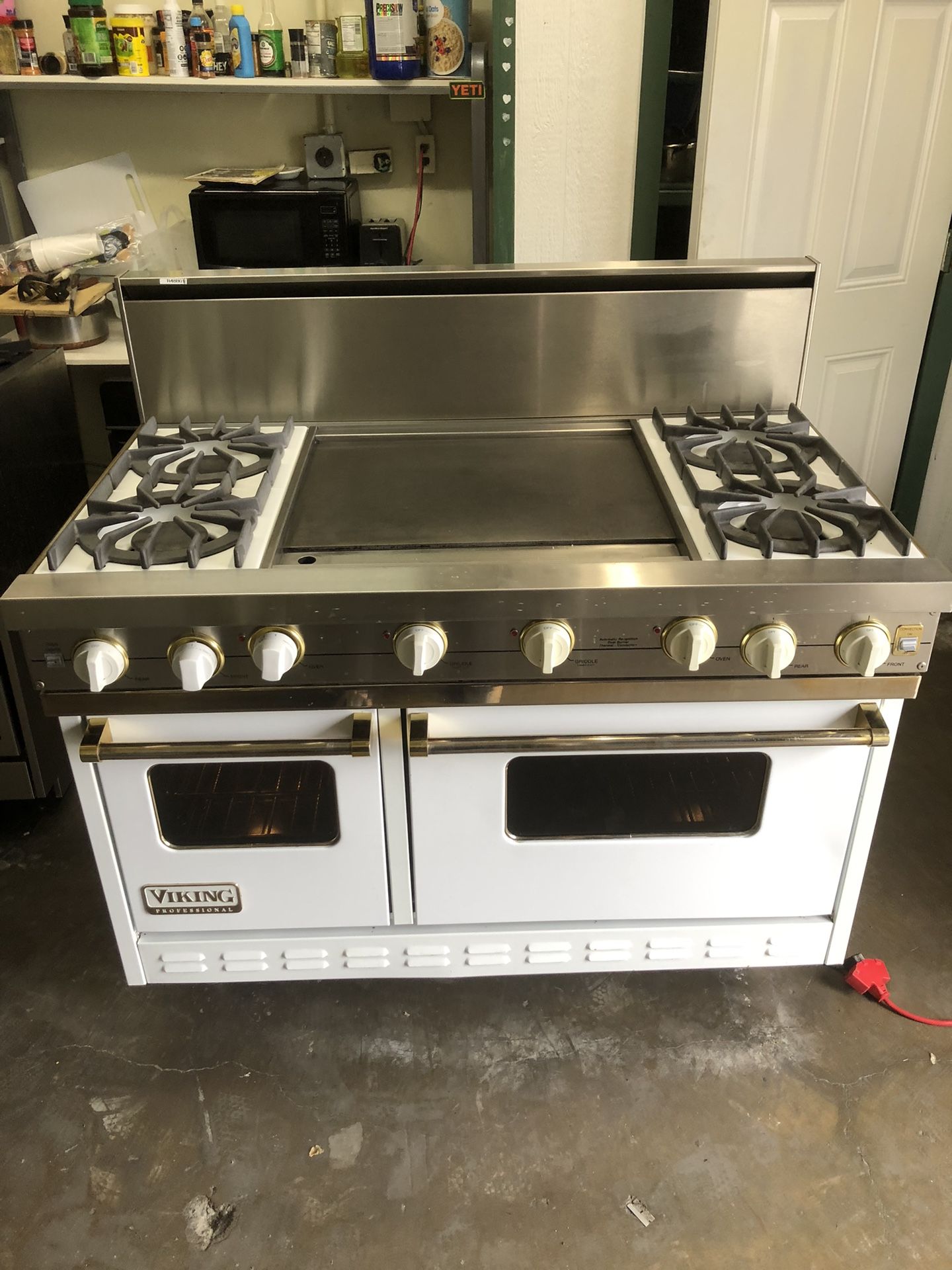 Viking 48” White Gas Range Stove