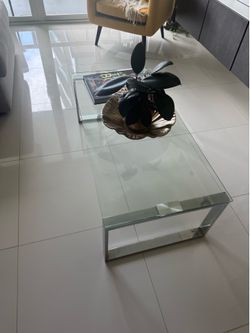 Glass coffee table