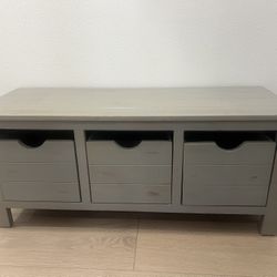 3-Drawer Kid Storage Bench 