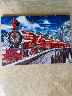 Santa Express Christmas Train Canvas Wall Art