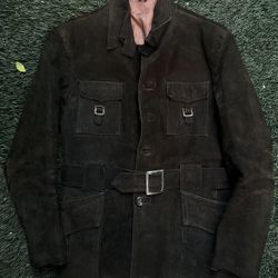 BROWN SUEDE LEATHER JACKET