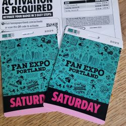 Two Tickets To PORTLAND Fan Expo- Next Weekend