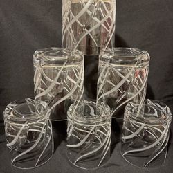 Mikasa Whiskey Glasses Double Old Fashioned Set Of 6