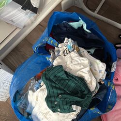 bag full of boy clothes 