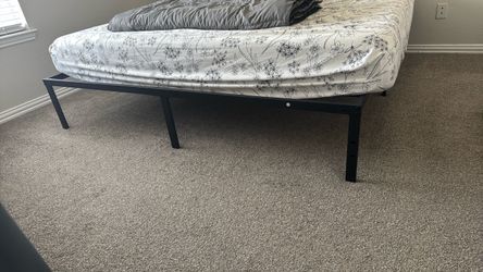 Black Metal Platform Bed Frame