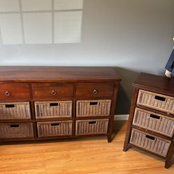 Wicker Dresser and Nightstand