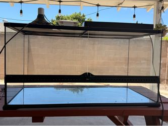 Exo Terra 40 Gallon Reptile Terrarium + Lighting & Accessories Bundle