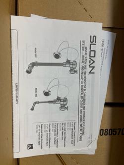 SLOAN CONCEALED HYDRAULIC FLUSHOMETER
