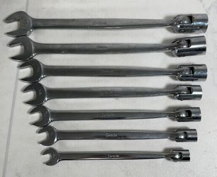 Snap-On FHO607B SAE 7-Piece Flex Head Flare Nut Wrench Set Mechanics Tool (A1G009497)