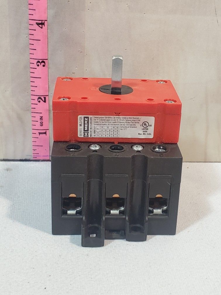 @CHV. #34. MERZ ML3-125 OR ML3-125-V-A02 MANUAL MOTOR CONTROLLER 125A, 3-pole, 50hp