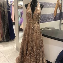 Prom Dress Rose Gold XL $160