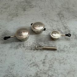 Dollhouse miniature pot toy lot