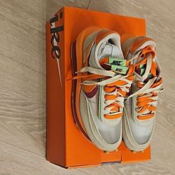 Nike LD Waffle sacai CLOT Kiss of Death Net Orange Blaze Size 4  Big Kids  – Authentic – Entrupy Available