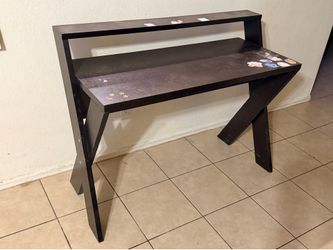 Black Wood X-Frame Computer PC Desk (LxWxH: 20” x 46” x 36”)