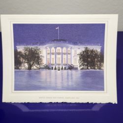 White House Christmas Letters from 1997 through 2000, signed by former president Bill Clinton & first Lady Hillary Clinton.