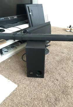 Polk tv soundbar with wireless subwoofer . Bluetooth enabled