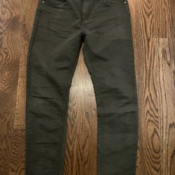 Vintage Genes Black Slim Fit Men’s Charcoal Black Soft Terry 5 Pocket Pants 