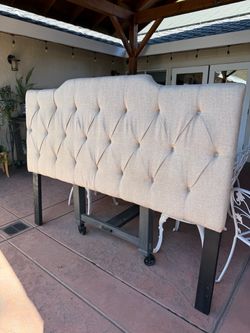 Tufted Upholstered King Headboard