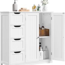 Yaheetech Wooden Bathroom Floor Cabinet.