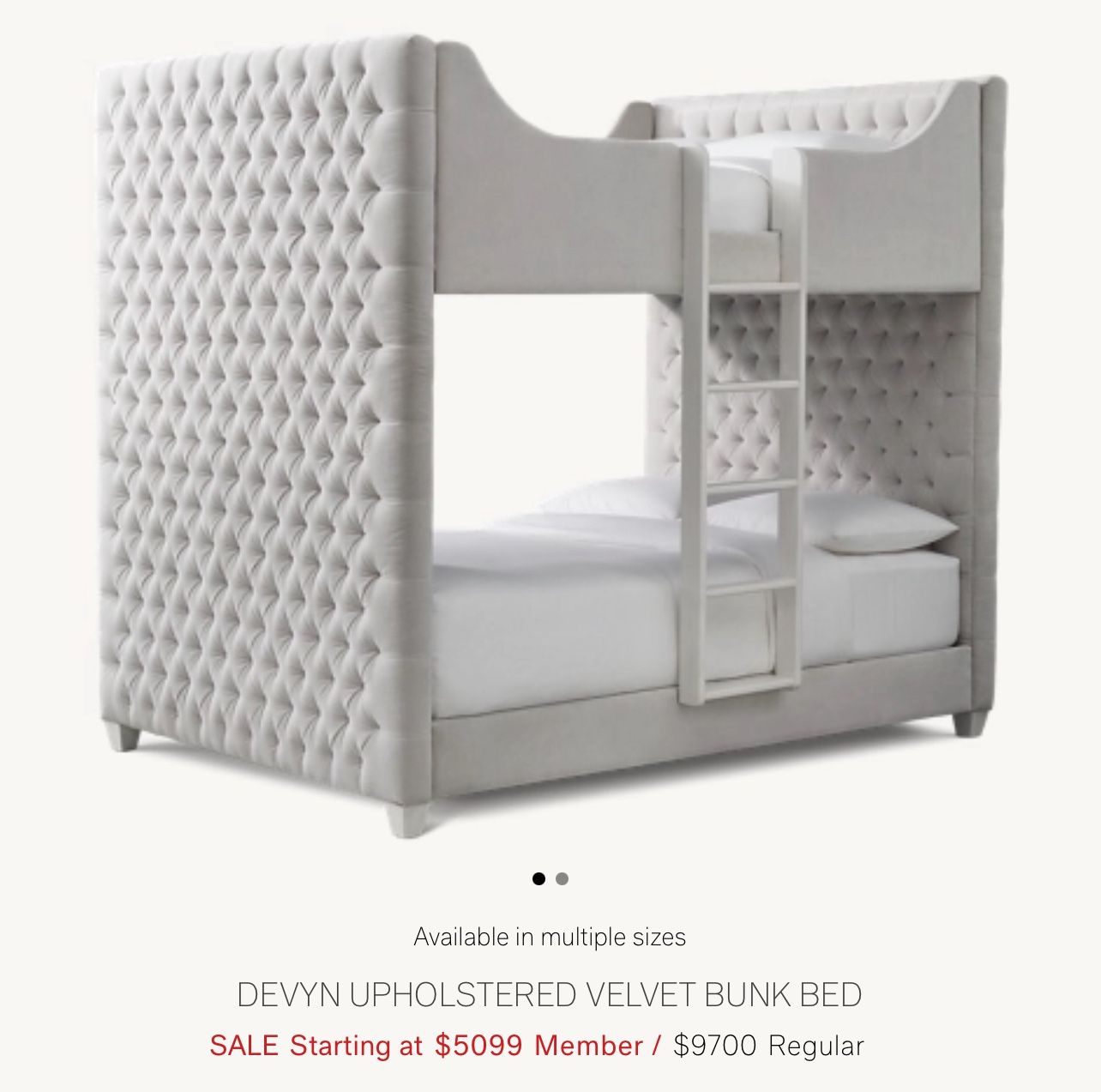 Restoration Hardware Full-Over-Full Bunk Bed